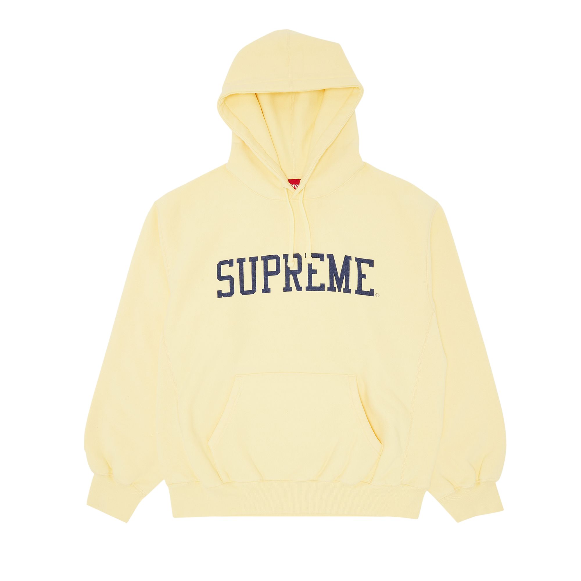Supreme Varsity Hooded Sweatshirt 'Light Yellow' | Men's Size M