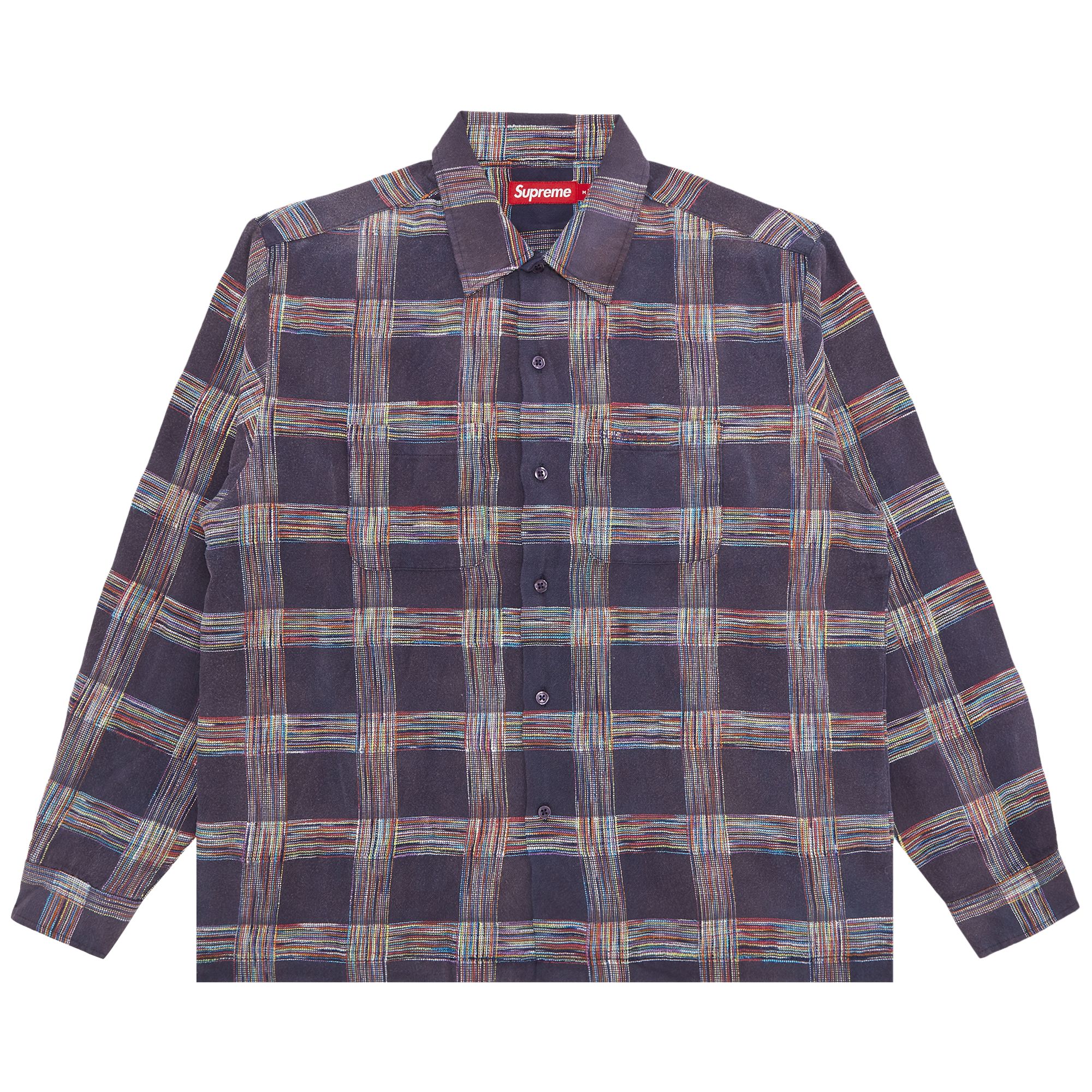 Click to view more detailed imagery on our partner's website Pre-owned Supreme Woven Plaid Shirt 'washed Navy' | Blue | Men's Size M