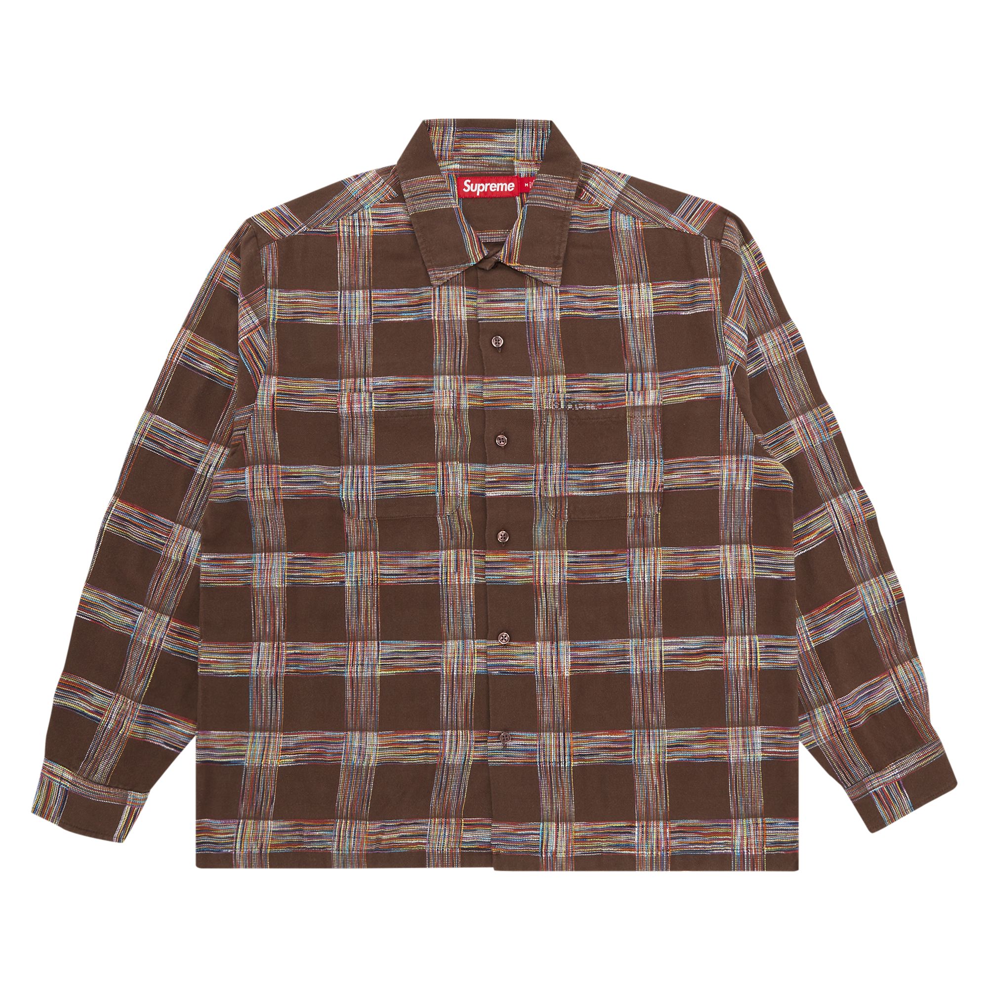 Pre-owned Supreme Woven Plaid Shirt 'light Brown' | Men's Size M