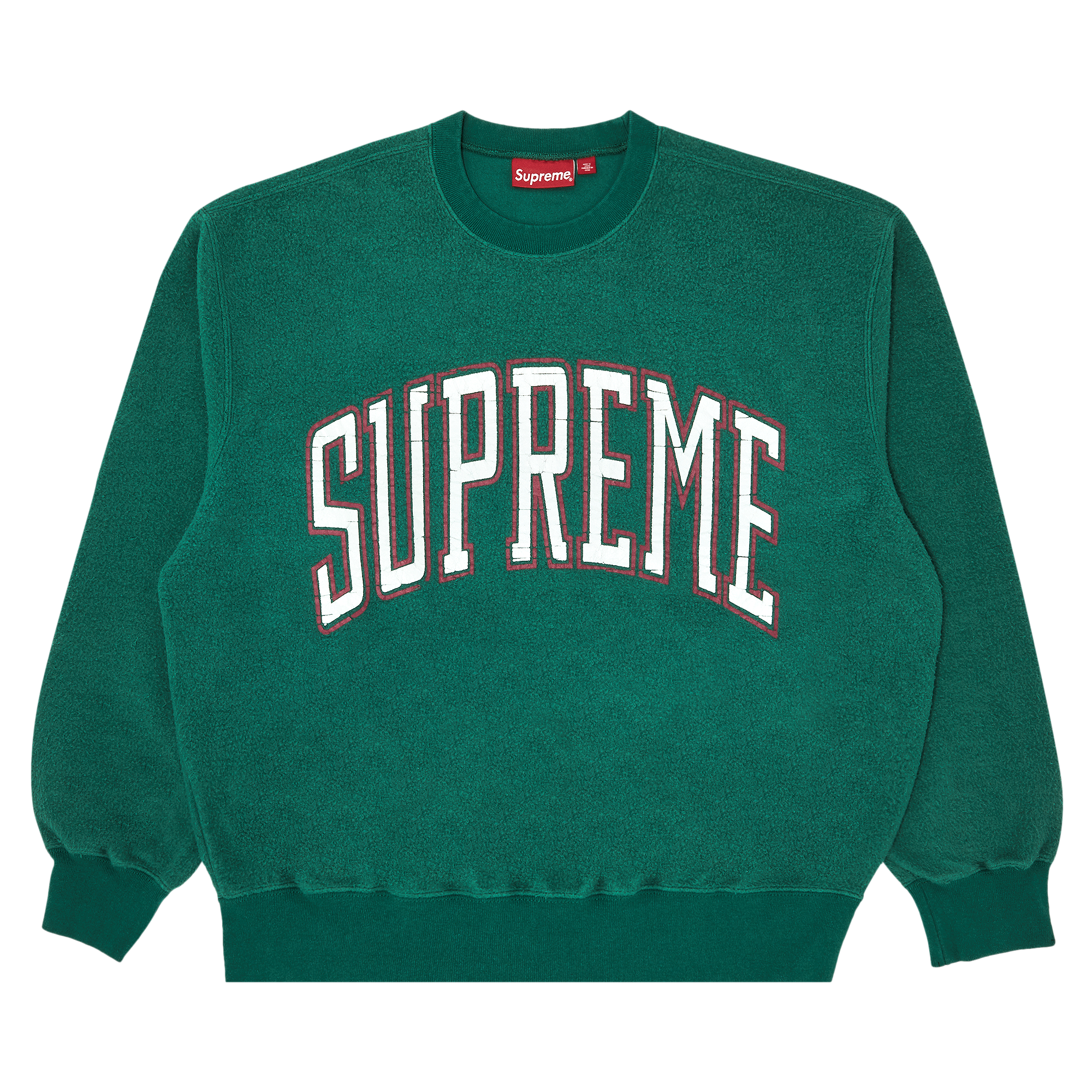 Pre-owned Supreme Inside Out Crewneck 'light Pine' In Green