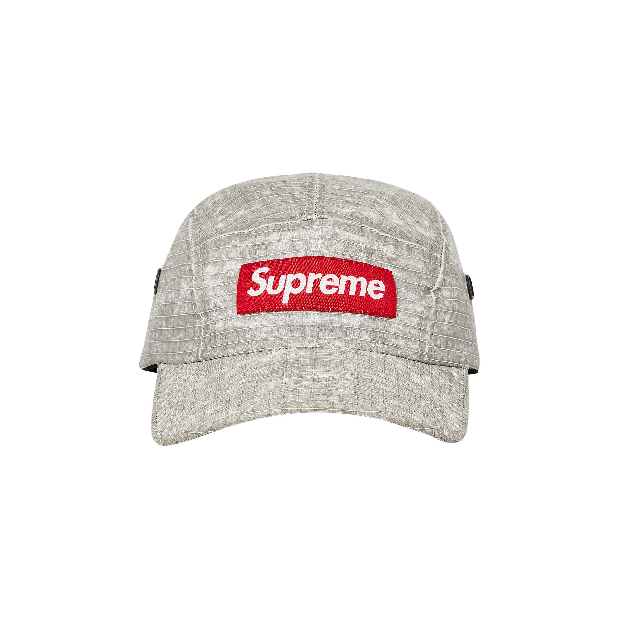 Supreme Distressed Ripstop Camp Cap 'Stone' | Grey | Men's Size Onesize