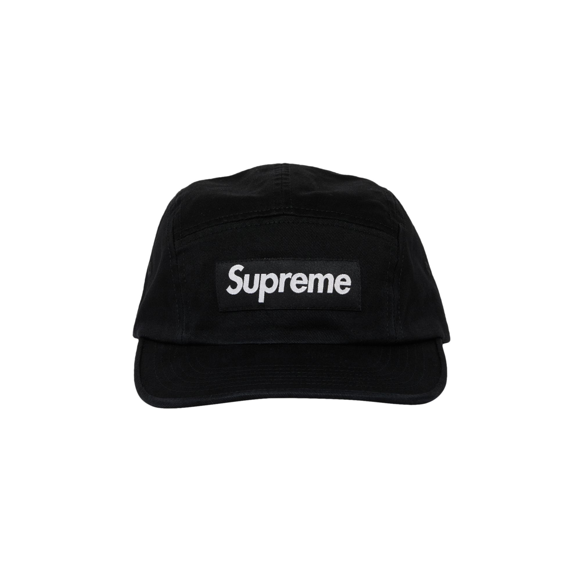 Supreme Washed Chino Twill Camp Cap 'Black' | Men's Size Onesize