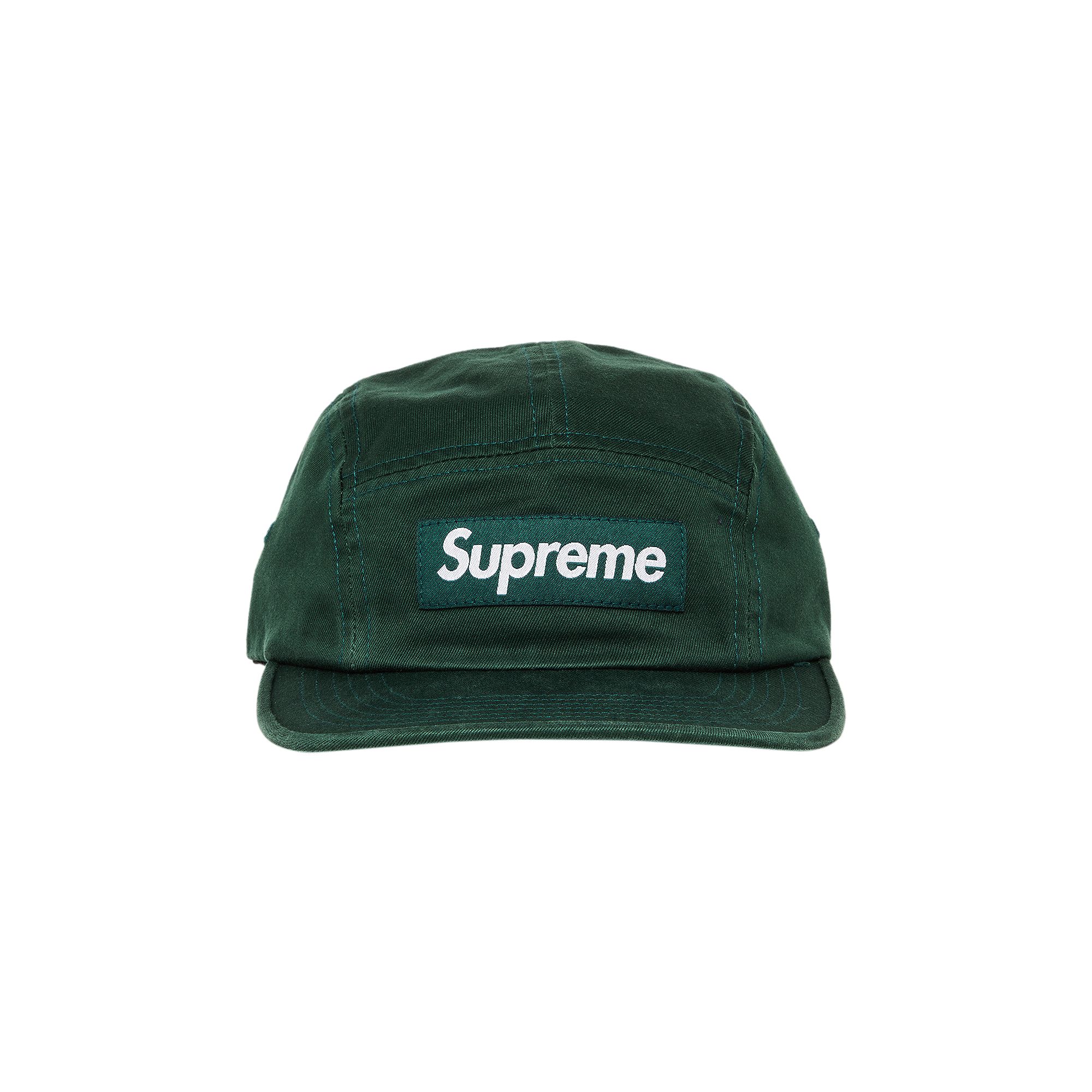 Supreme Washed Chino Twill Camp Cap 'Pine Green' | Men's Size Onesize