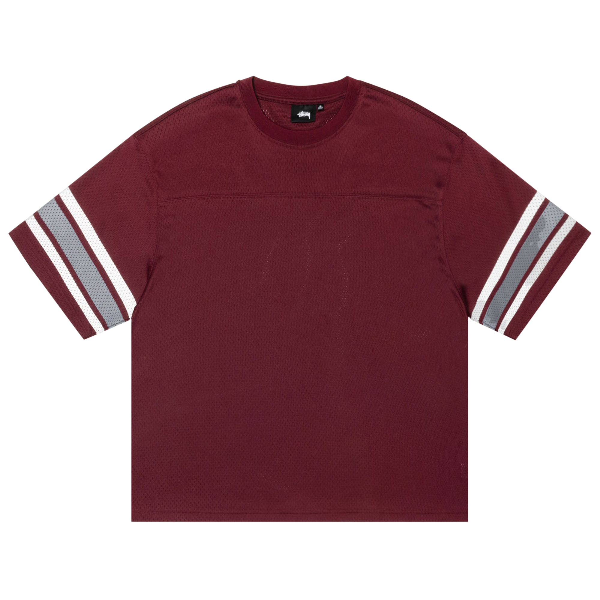 Pre-owned Stussy Surfman Mesh Football Jersey 'burgundy' In Red