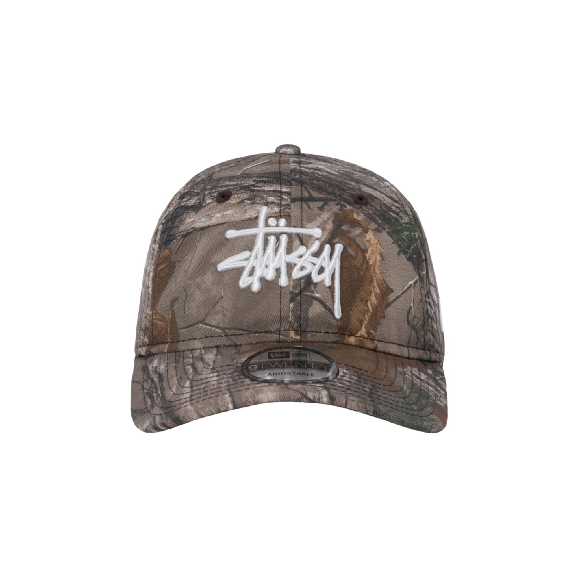 Pre-owned Stussy X New Era 9twenty Basic Strapback 'realtree' In Brown