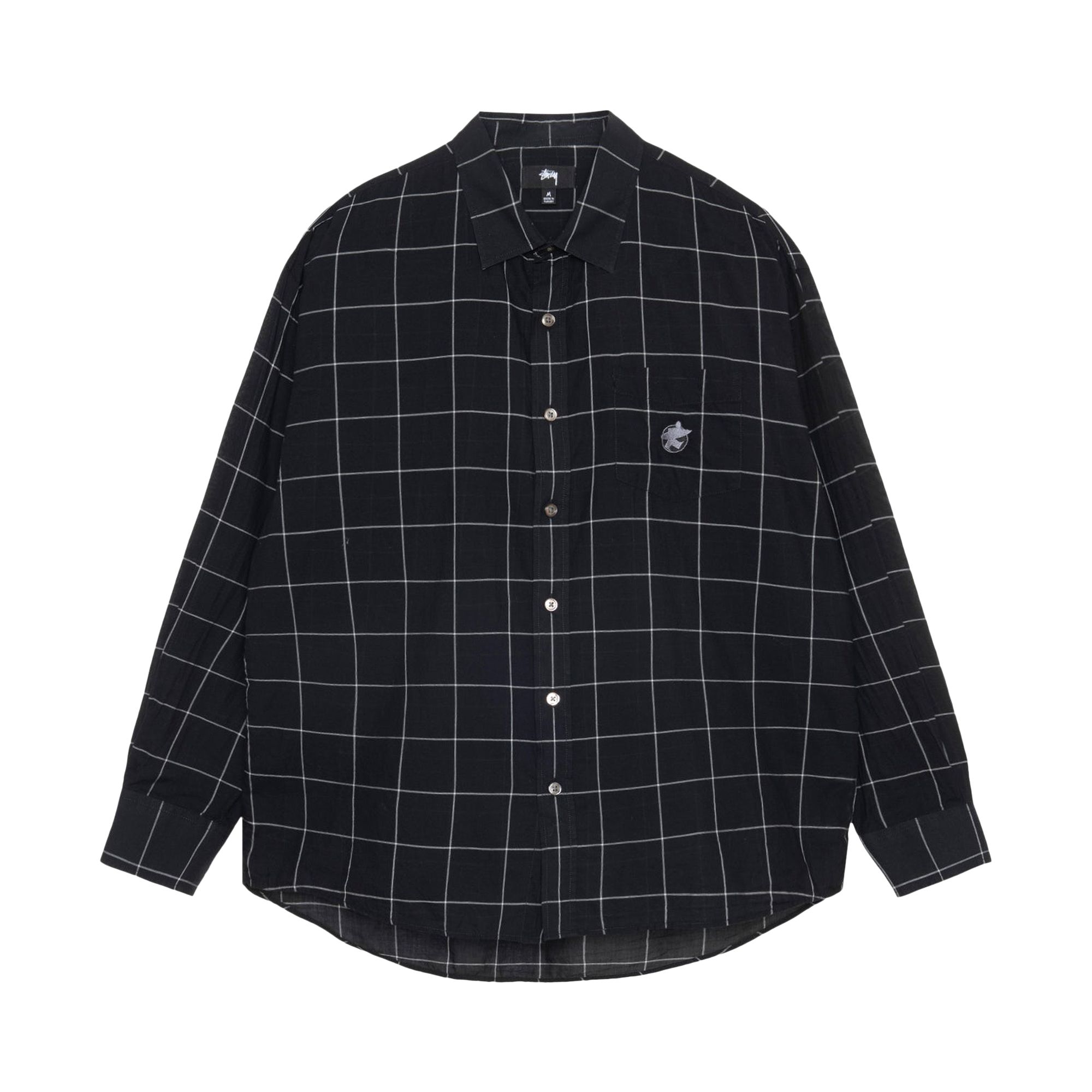 Click to view more detailed imagery on our partner's website Pre-owned Stussy Light Weight Classic Shirt 'black Windowpane'