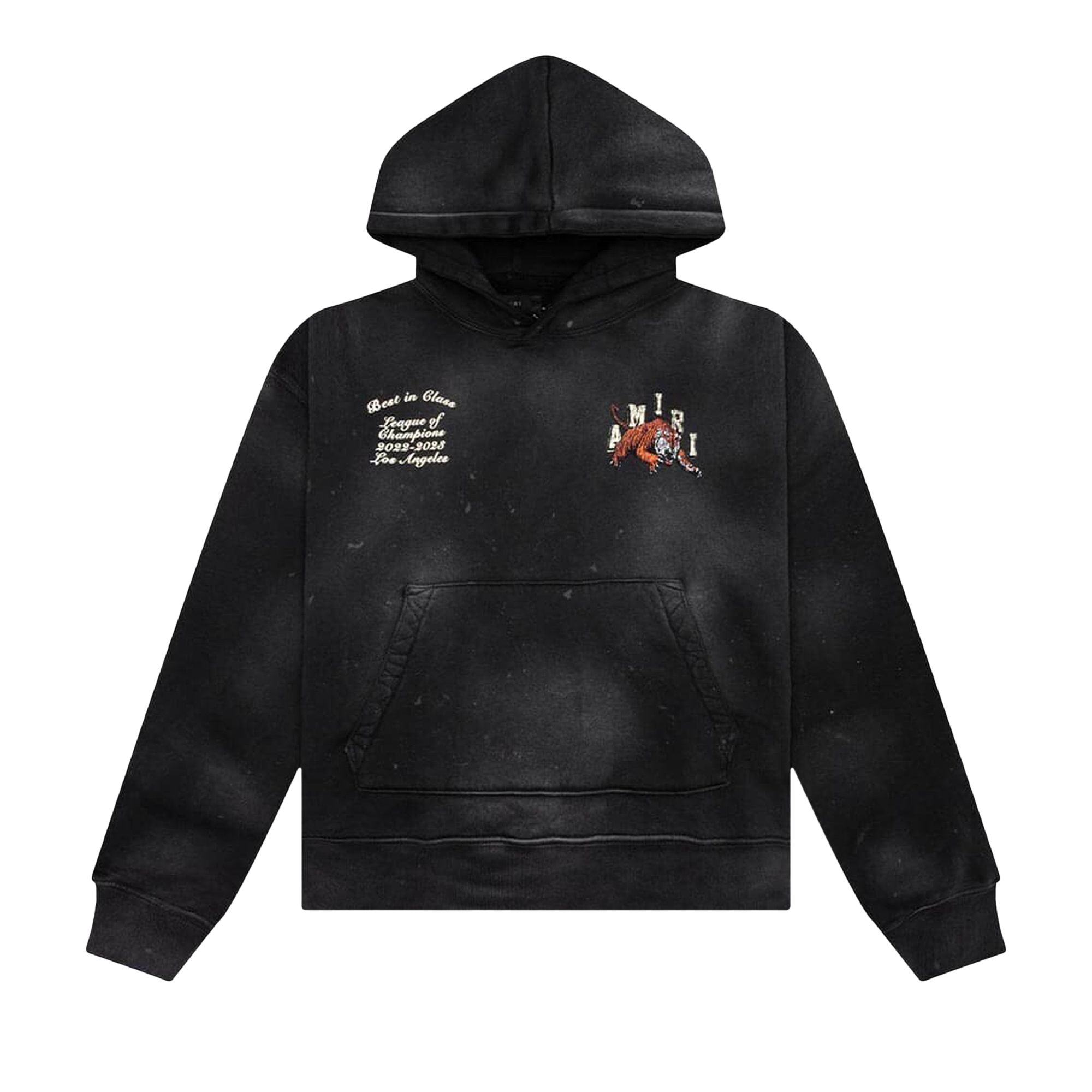 Pre-owned Amiri Vintage Tiger Varsity Hoodie 'black'