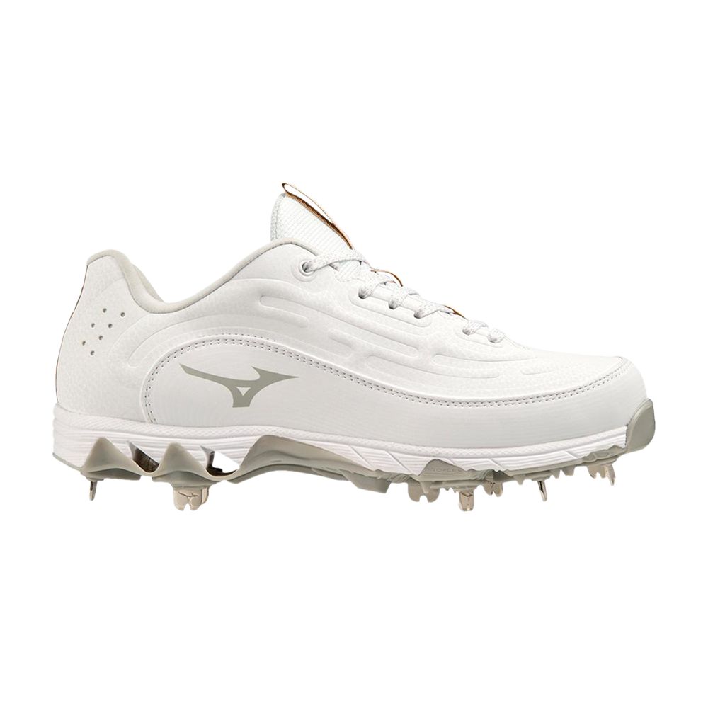 Pre-owned Mizuno Wmns 9-spike 8 Low 'white Grey'