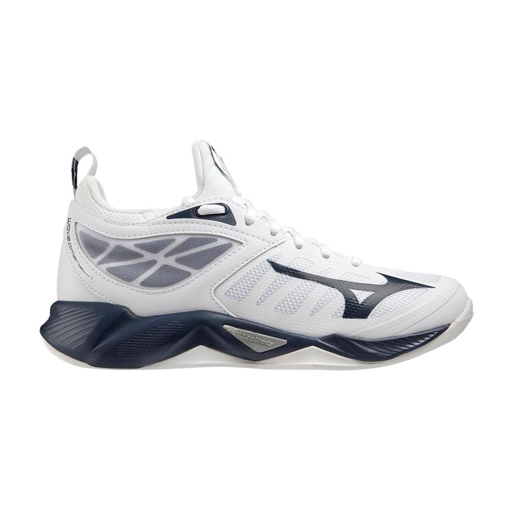 Pre-owned Mizuno Wmns Wave Dimension 'white Navy'