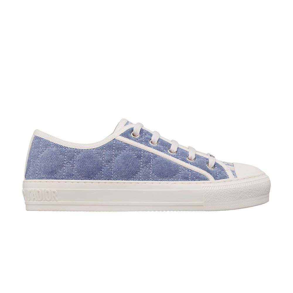 Pre-owned Dior Wmns Walk'n' 'faded Cannage Embroidered Denim' | Blue | Women's Size 38.5
