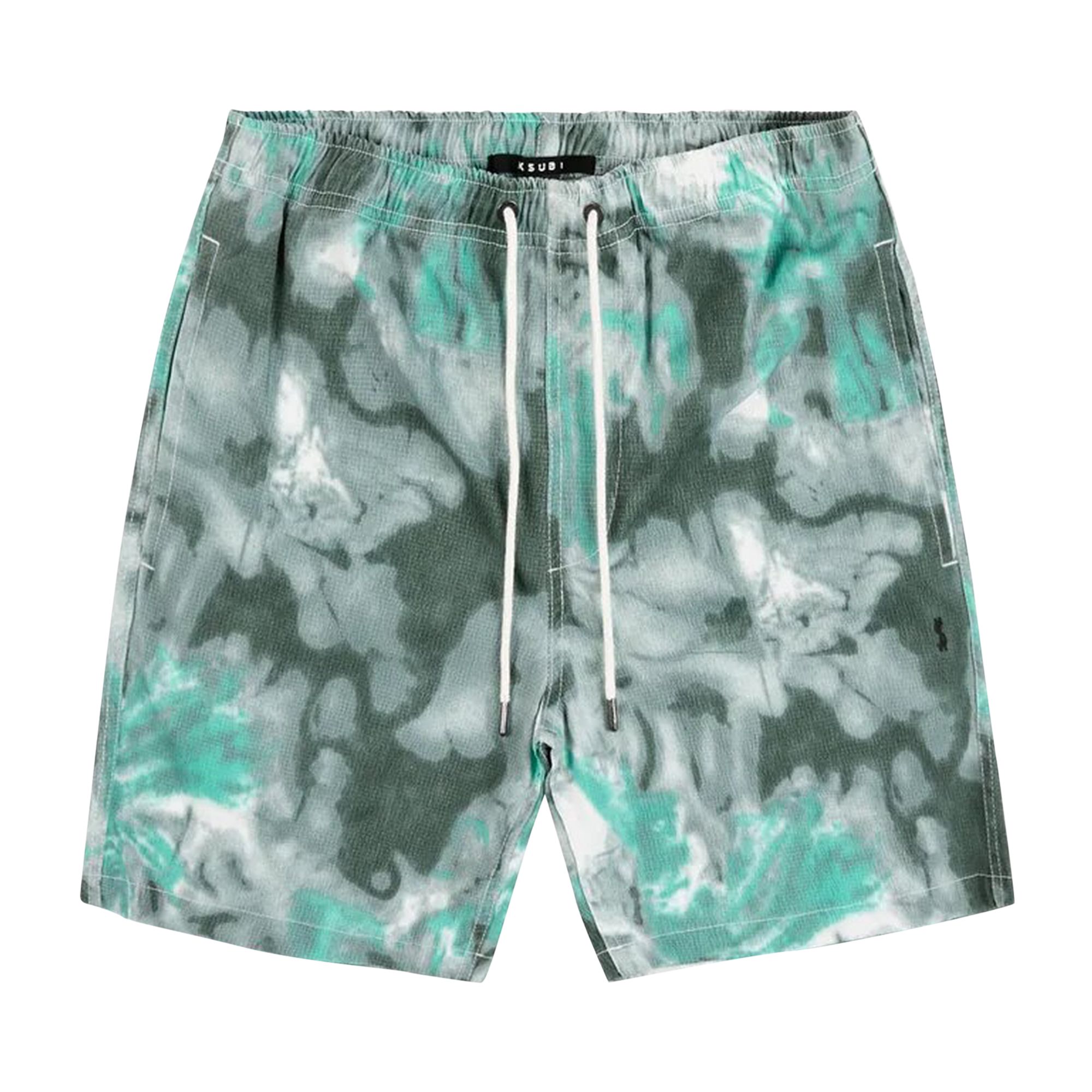 Pre-owned Ksubi Astro Shorts 'green Dye'