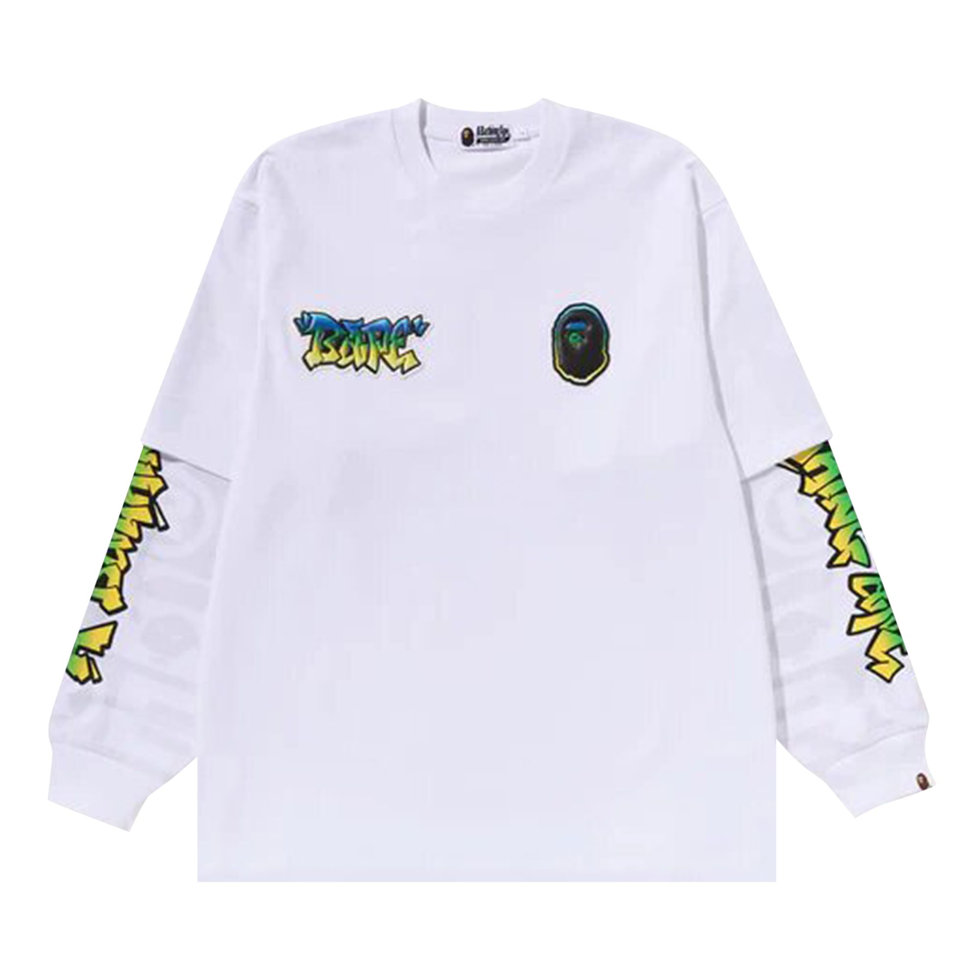 BAPE Sport Long-Sleeve T-Shirt 'White' | Men's Size XL