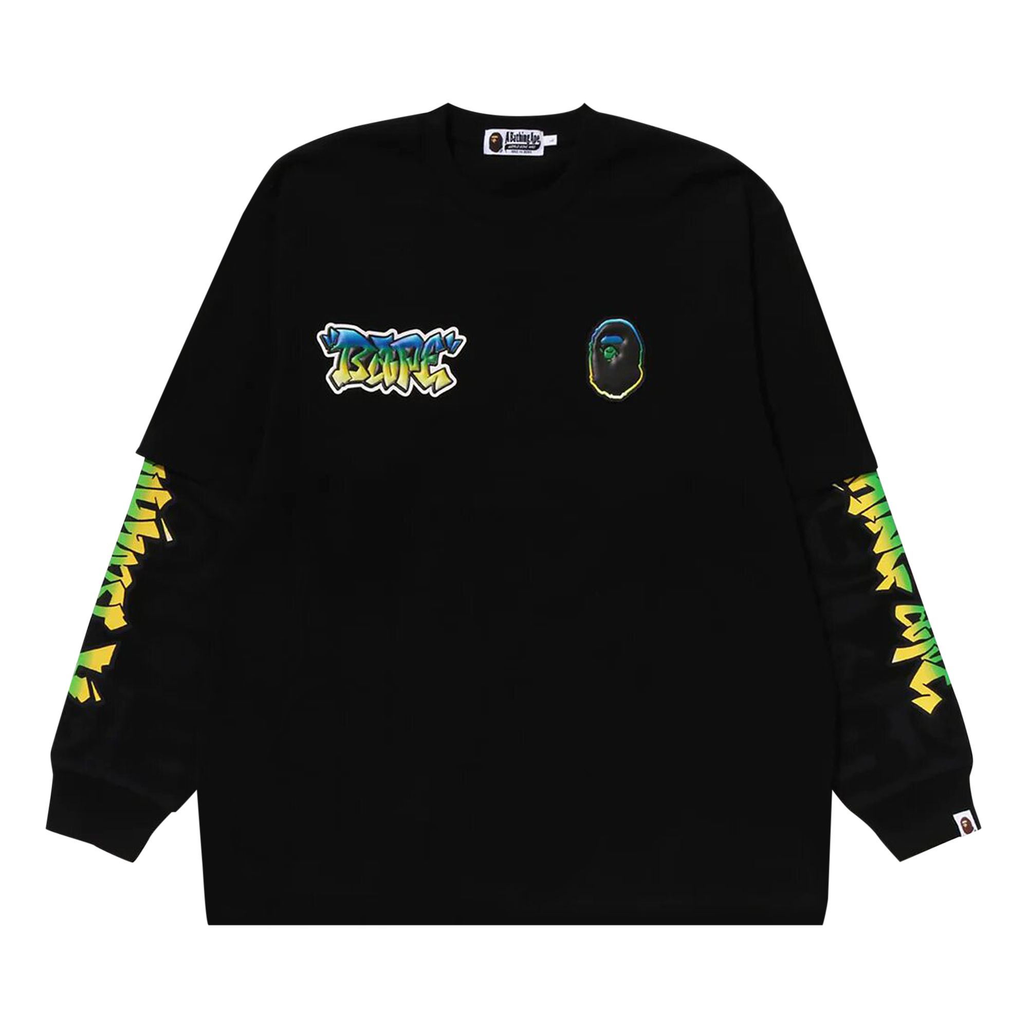 BAPE Sport Long-Sleeve T-Shirt 'Black' | Men's Size 2XL