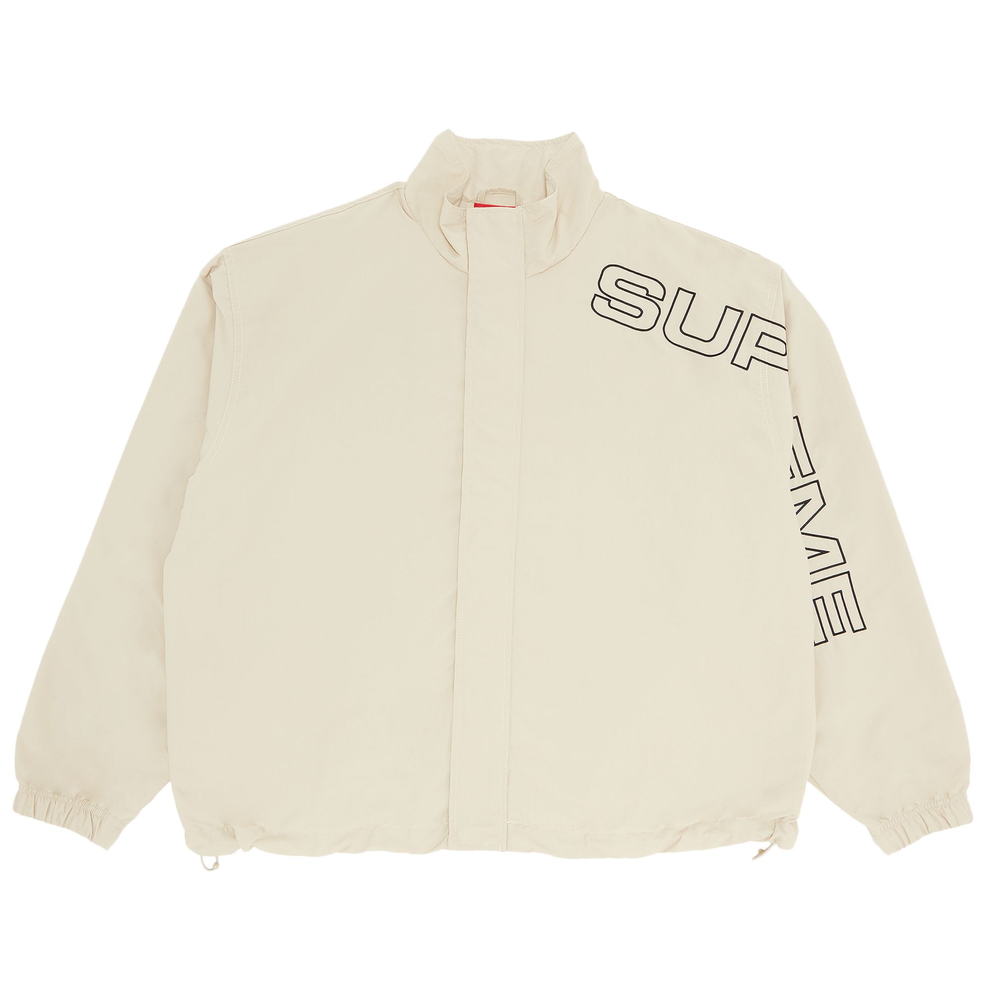 Supreme Spellout Embroidered Track Jacket 'Sand' | Tan | Men's Size S