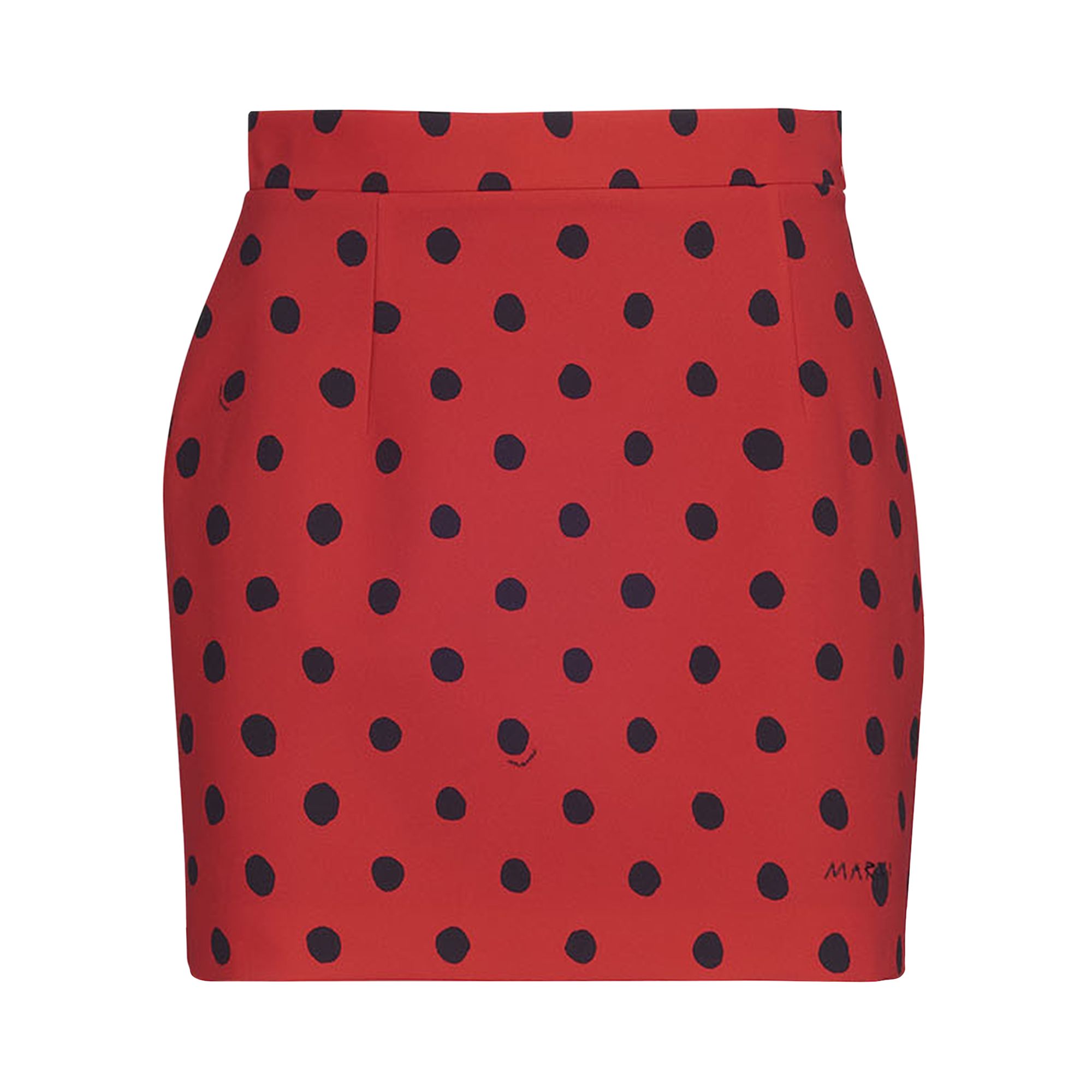 Pre-owned Marni Small Dot Skirt 'lacquer' | Red | Women's Size 38