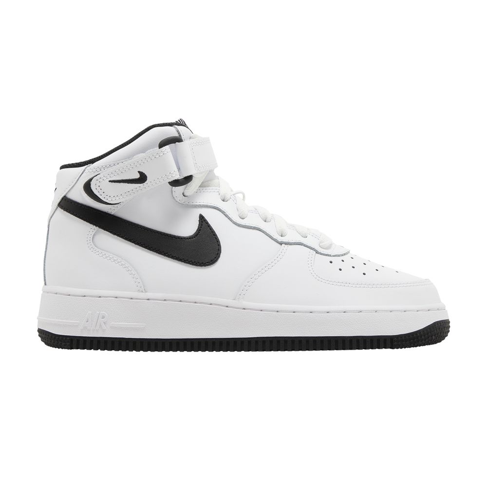 Pre-owned Nike Air Force 1 Mid Le Gs 'white Black' | Kid's Size 4