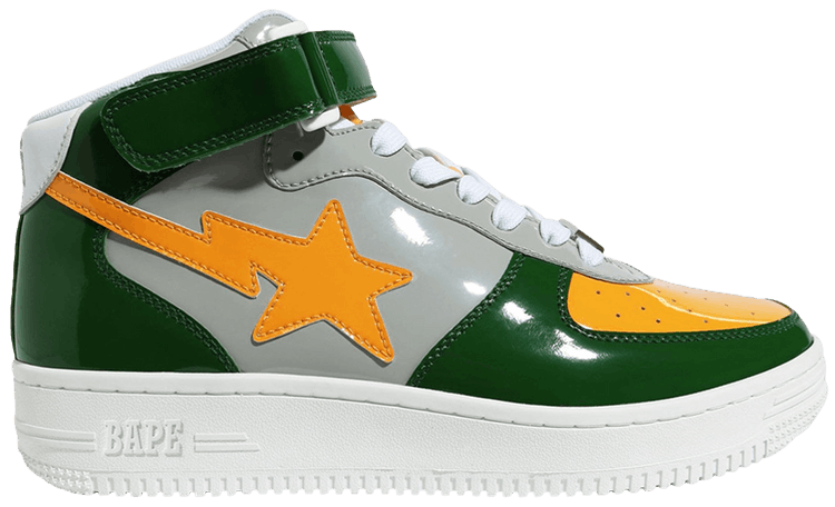 Bapesta Mid Green Yellow Grey