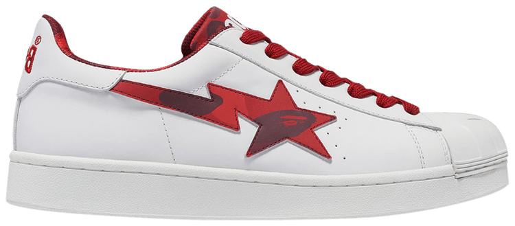 BAPE Wmns Skullsta White Red