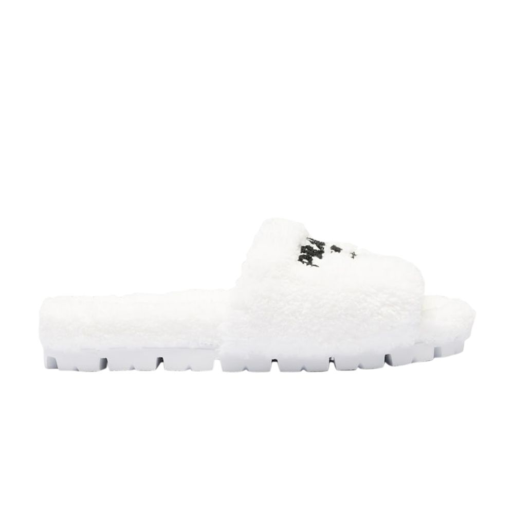 Pre-owned Prada Wmns Terry Cloth Slide 'embroidered Logo - White' | Women's Size 3