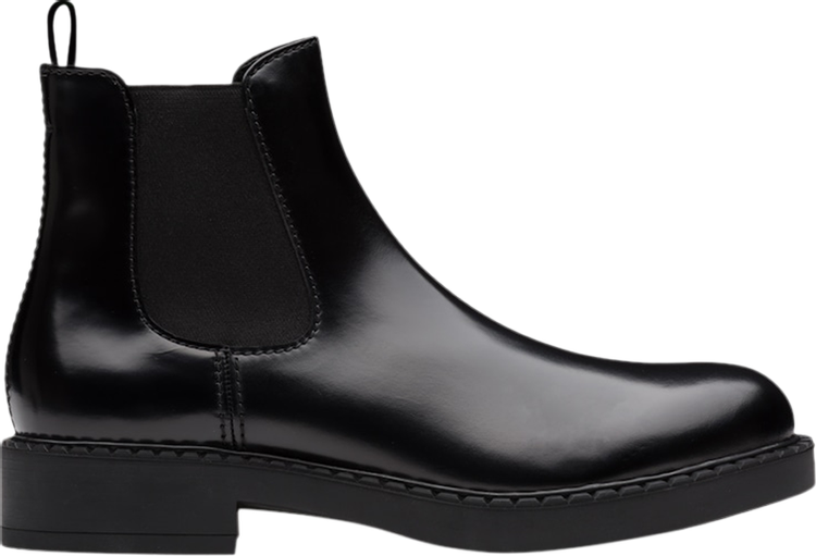 Prada Brushed Calf Leather Chelsea Boot 'Black'