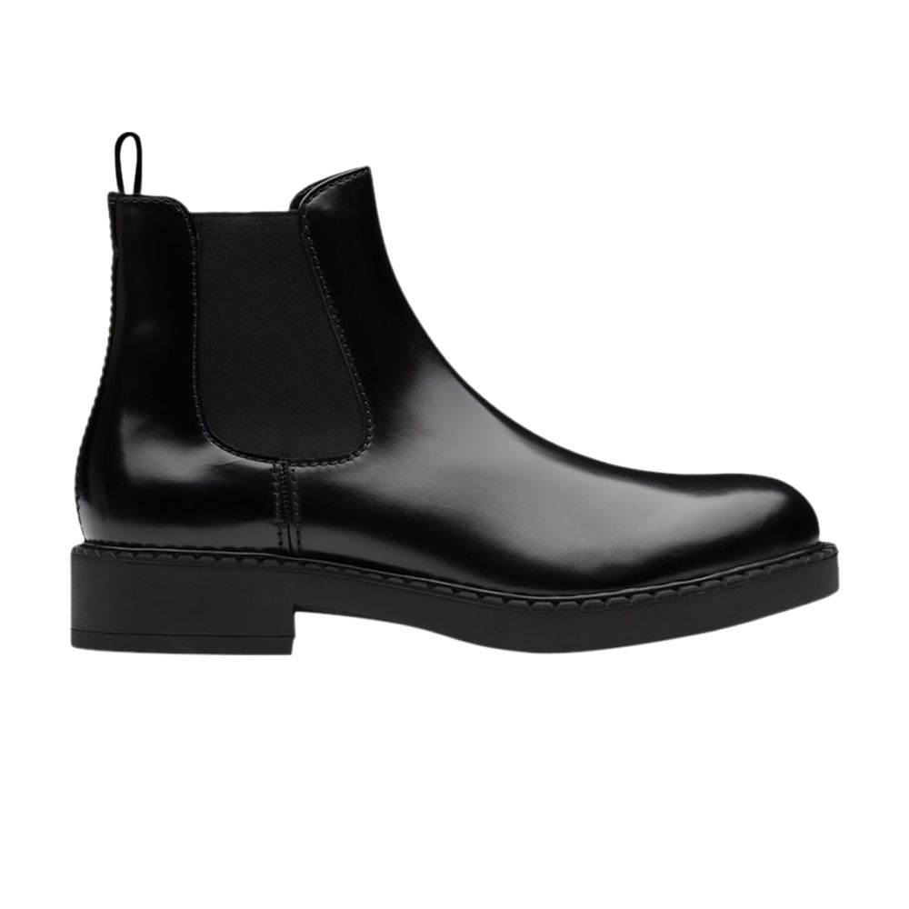 Pre-owned Prada Brushed Calf Leather Chelsea Boot 'black' | Men's Size 7