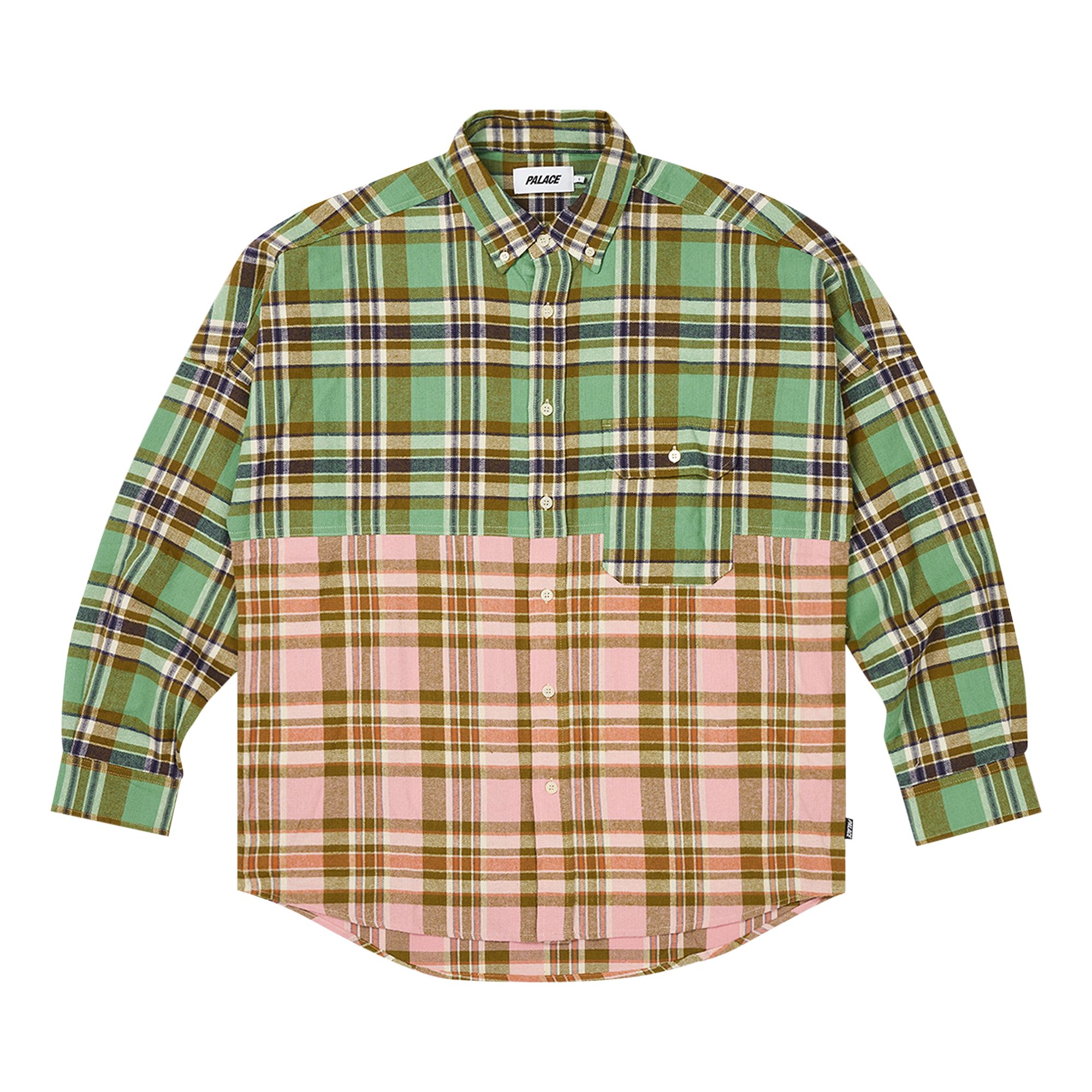 Palace Checkmate Drop Shoulder Shirt 'Green' | Men's Size L