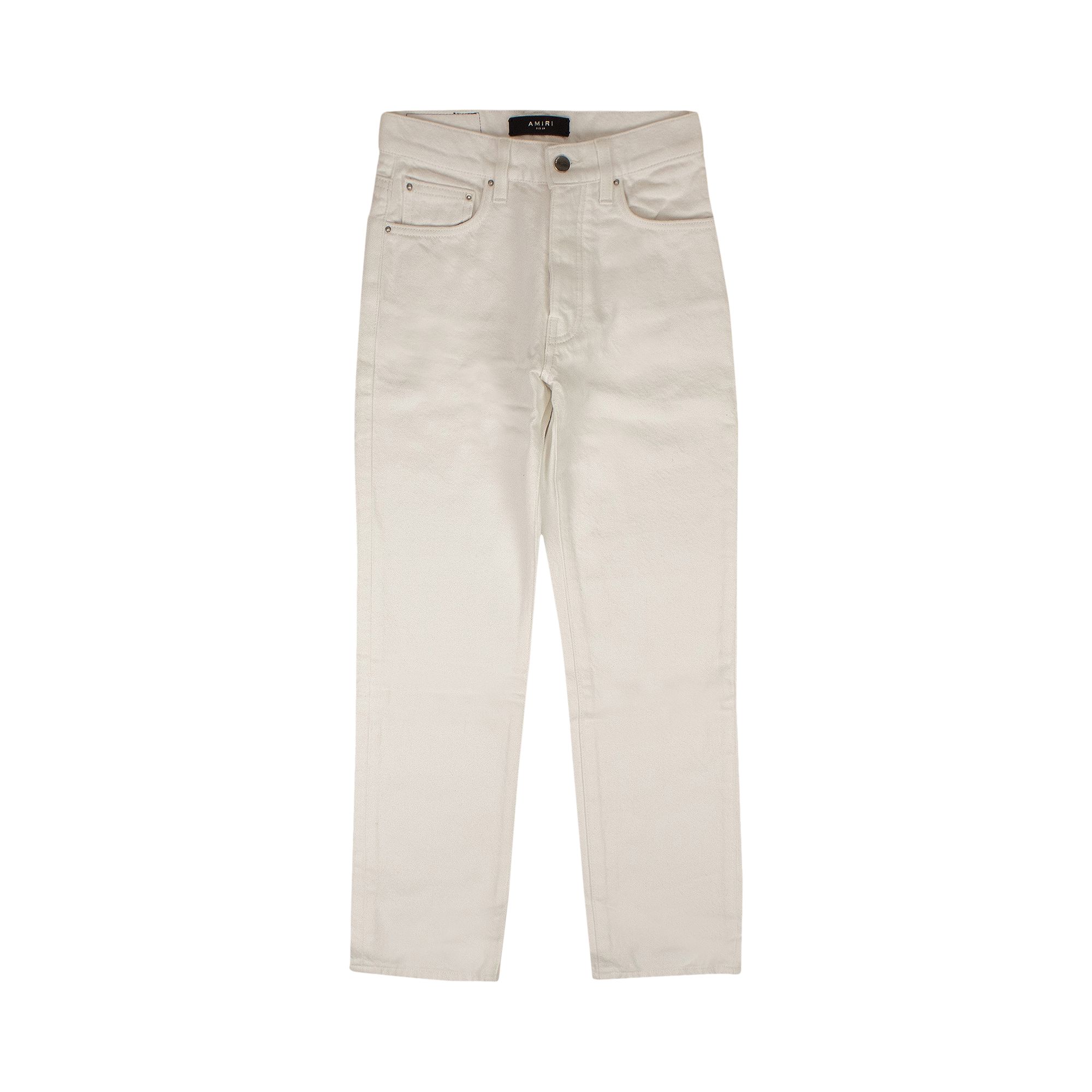 Amiri Cropped Straight Stack Jeans 'White' | Women's Size 26