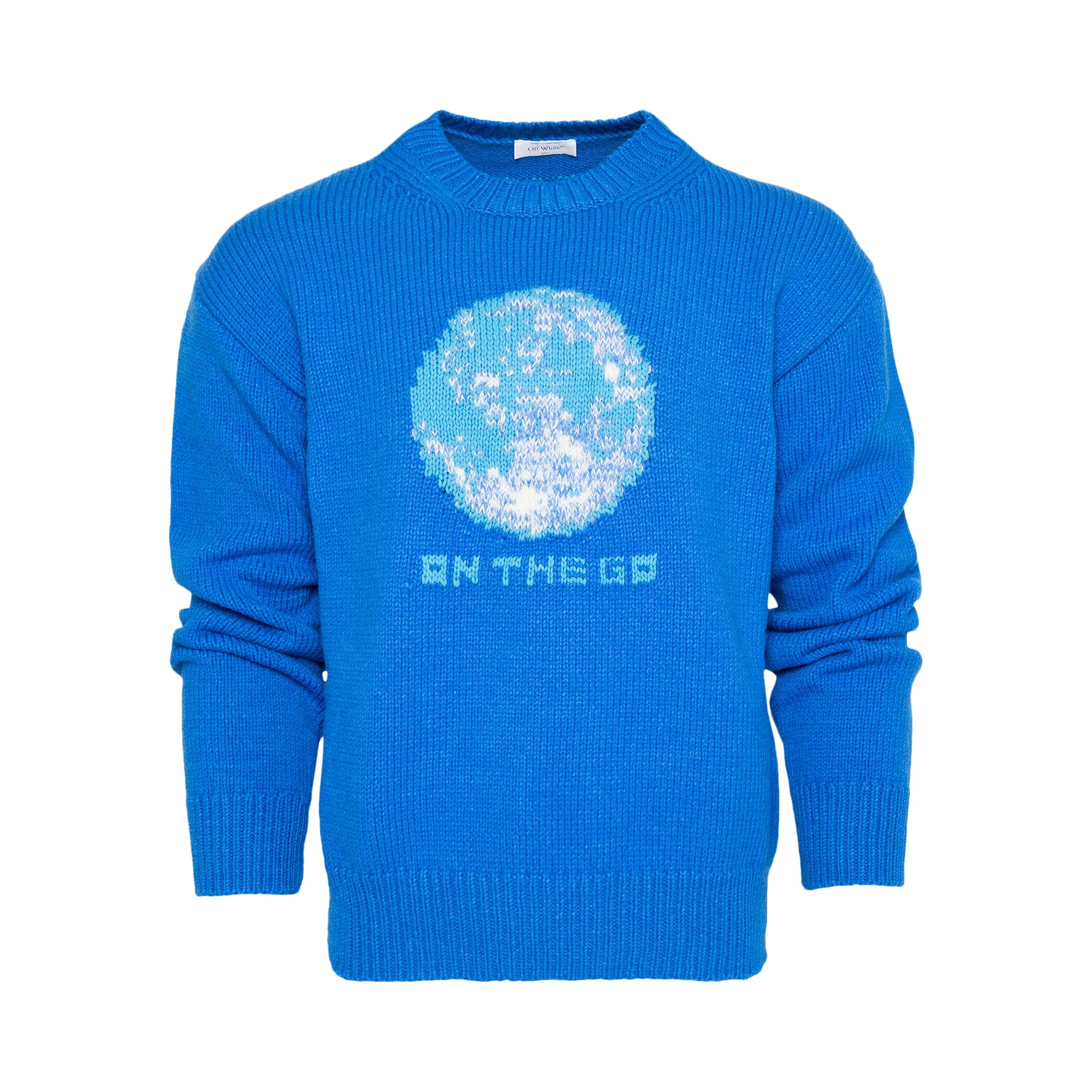 Pre-owned Off-white Onthego Moon Chunky Knit Crew 'dark Blue/purple' | Men's Size Xxl