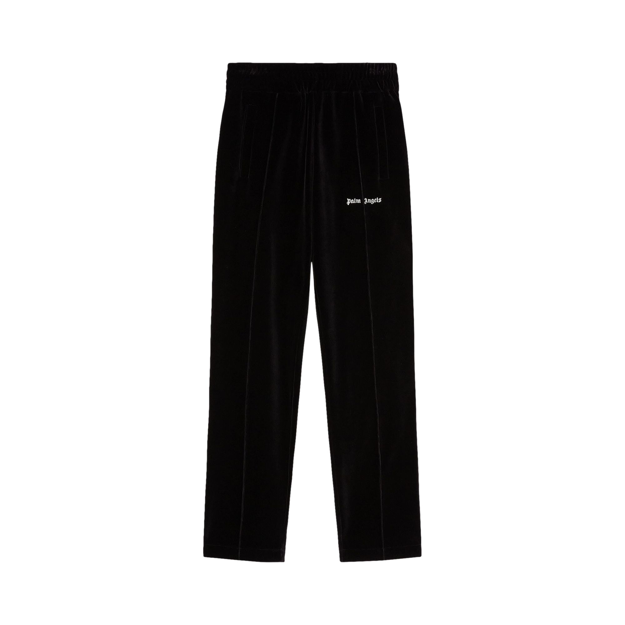 Pre-owned Palm Angels Velvet Track Pants 'black/white' | Men's Size Xs