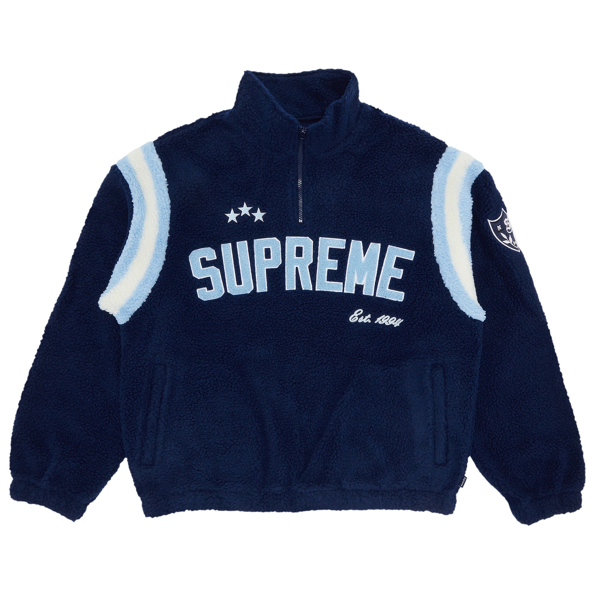 Supreme Arc Half Zip Fleece Pullover 'Navy' | Blue | Men's Size M