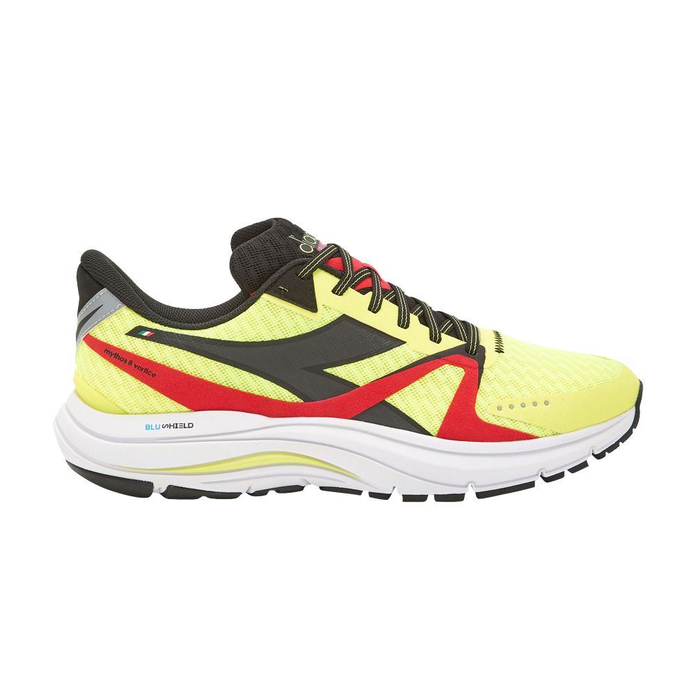 Diadora Mythos Blushield 8 Vortice 'Yellow Fluorescent Fiery Red' | Men's Size 12 - 101-179087-D0273