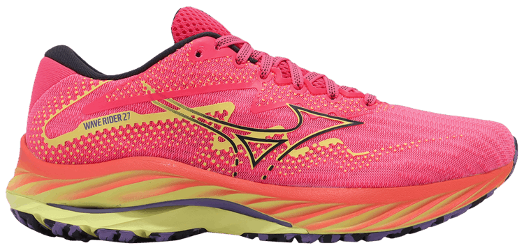 Mizuno Wmns Wave Rider 27 Super Wide High Vis Pink