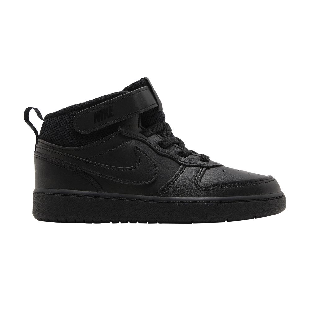 Pre-owned Nike Court Borough Mid 2 Td 'triple Black' | Infant Size 3