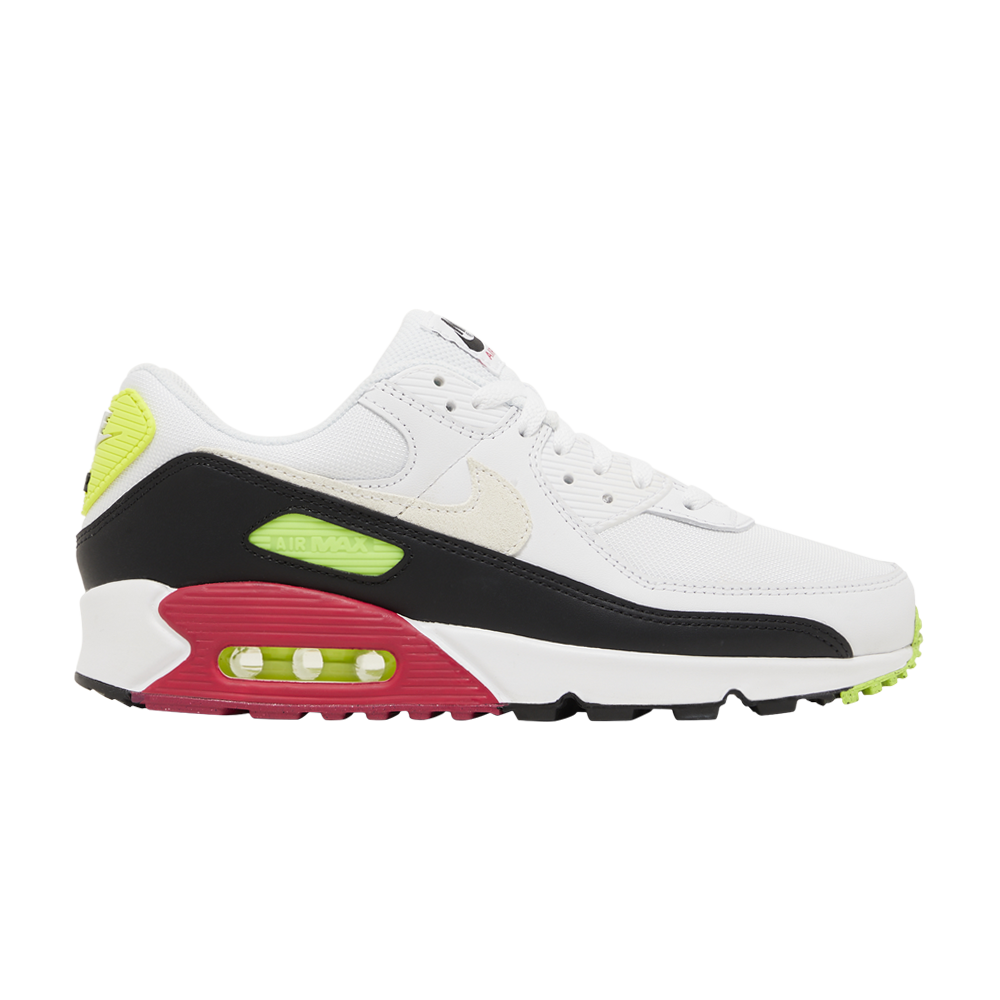 Pre-owned Nike Air Max 90 'white Volt Rush Pink'