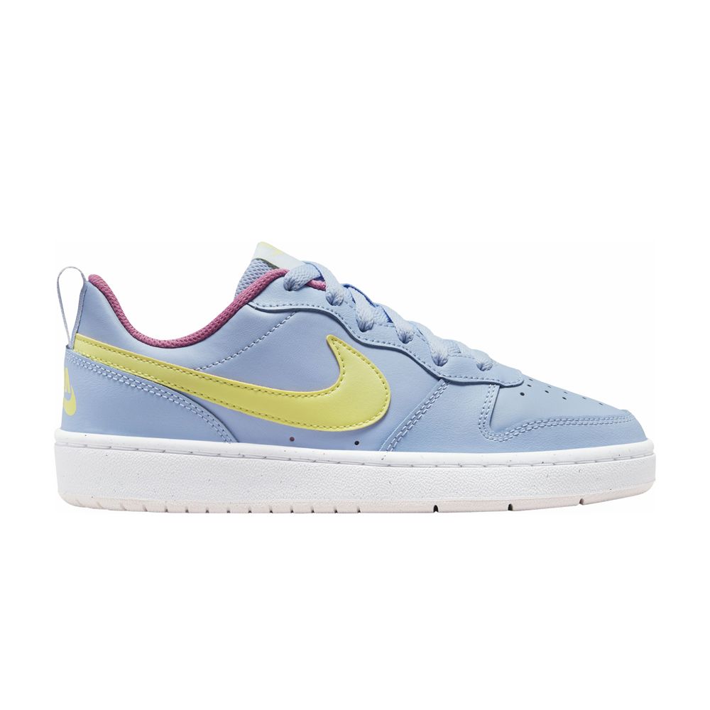 Nike Court Borough Low 2 GS 'Cobalt Bliss Light Lemon Twist' | Blue | Kid's Size 4 - BQ5448-405