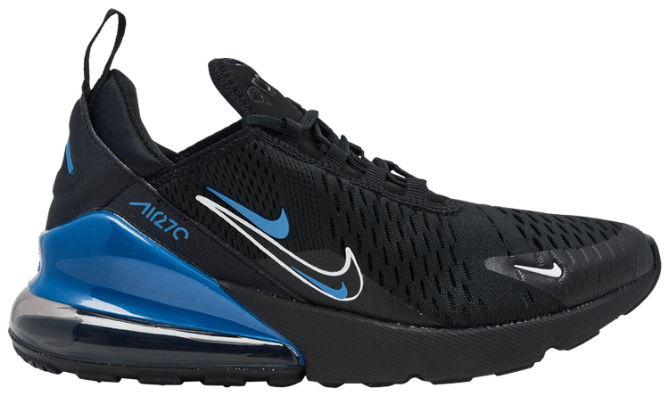 Nike air max 270 new arrivals black and blue tick