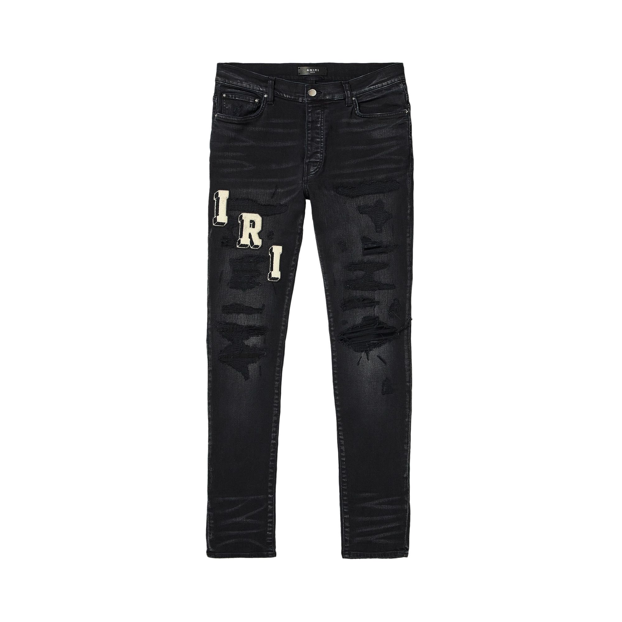 Pre-owned Amiri Varsity Jean Faded Black 'faded Black' | Men's Size 30