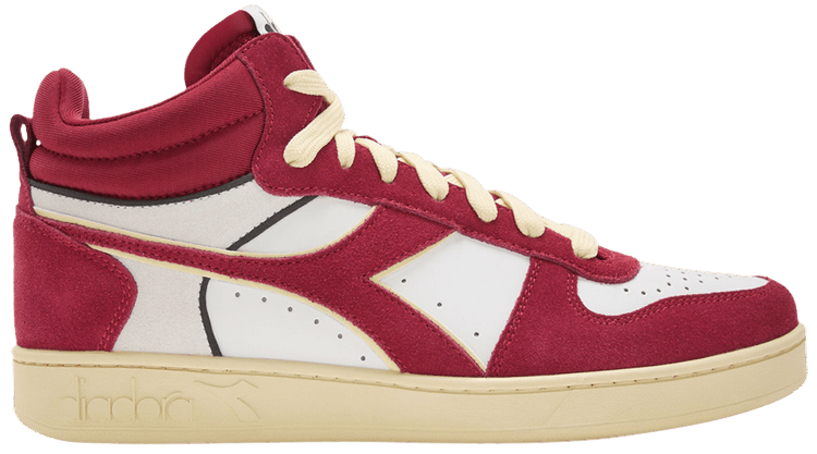 Diadora Magic Basket Demi Cut Rhubarb White