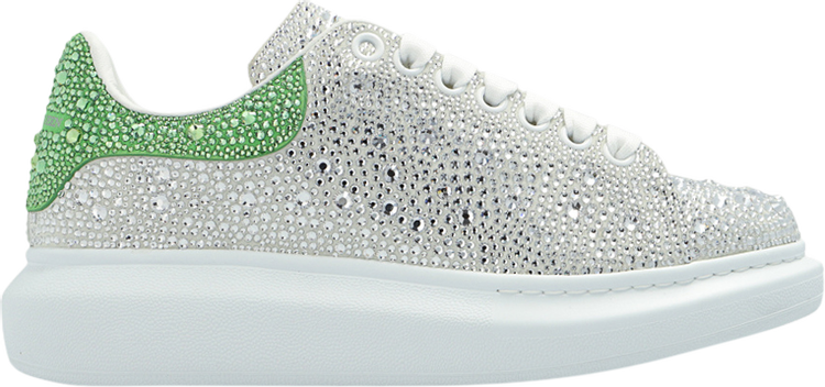 Alexander McQueen Wmns Oversized Sneaker 'Crystal Embellished - White Acid  Green'