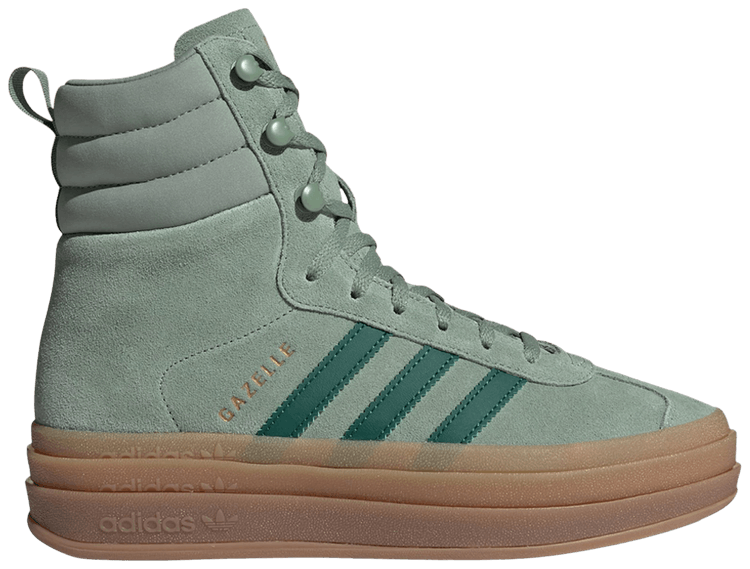 Adidas Wmns Gazelle Boot Silver Green Gum