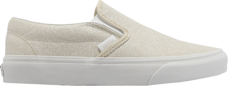 Classic Slip On Princess Paisley   Bone White