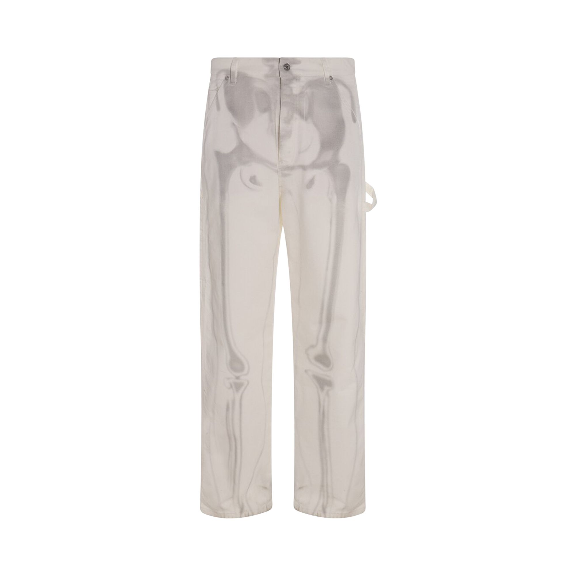 Pre-owned Off-white Body Scan Denim Over Carpenter Jeans 'white' | Men's Size 32