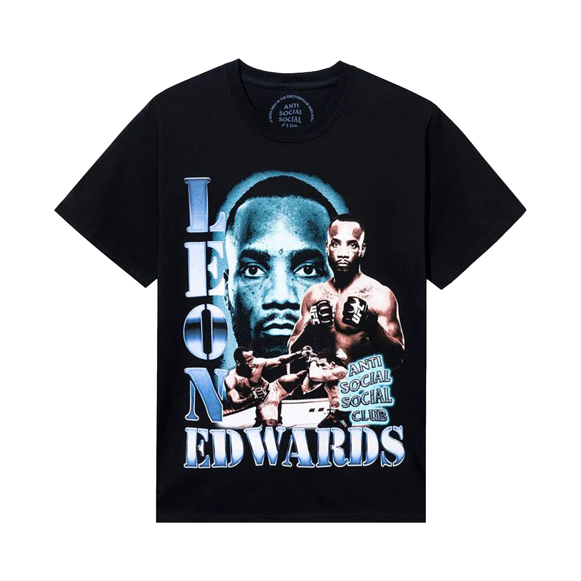 Anti Social Social Club x UFC Leon Edwards Tee 'Black' | Men's Size L