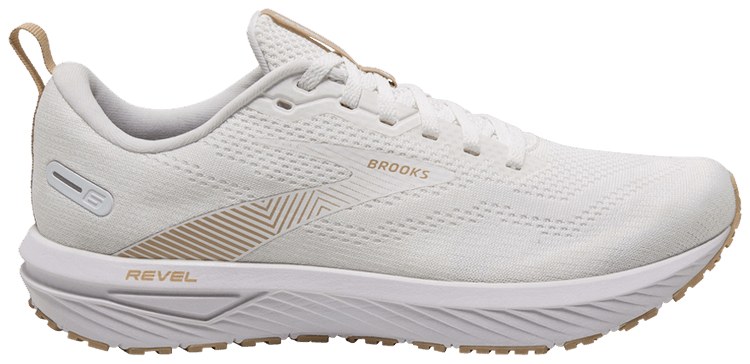 Brooks Revel 6 White Khaki