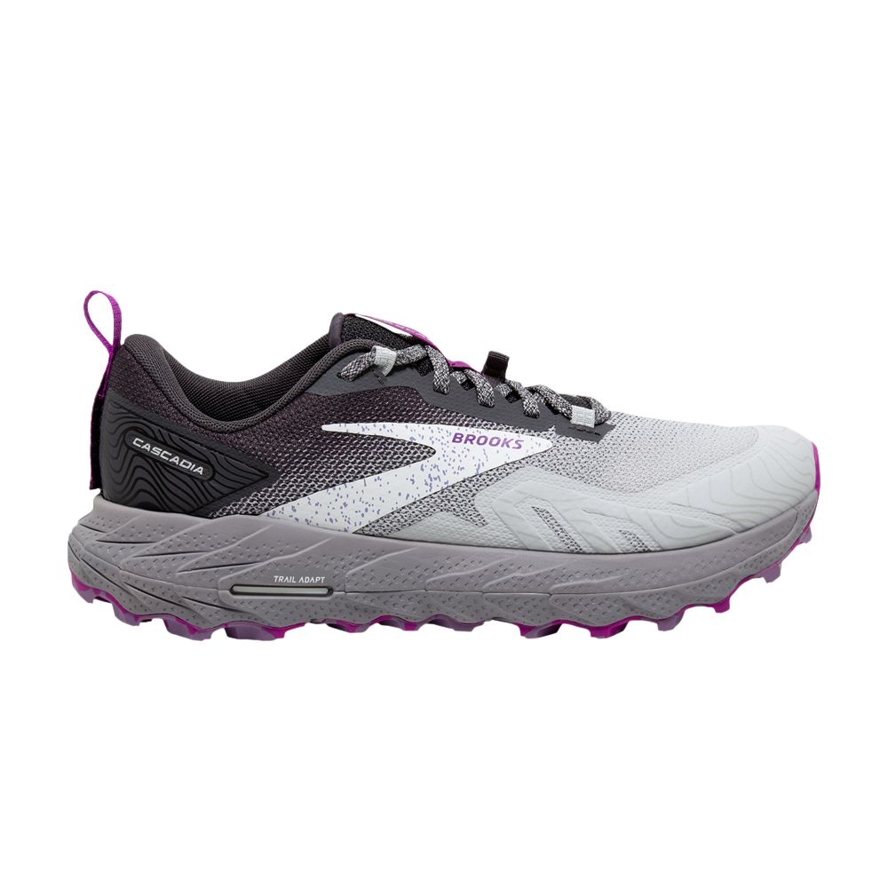 Pre-owned Brooks Wmns Cascadia 17 'oyster Purple' | Grey | Women's Size 7 In Gray