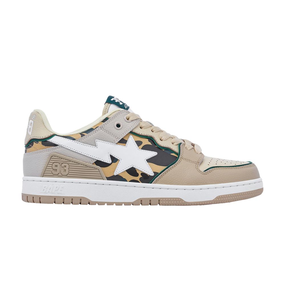 Pre-owned Bape Wmns Sk8 Sta #4 'beige Camo' In Cream