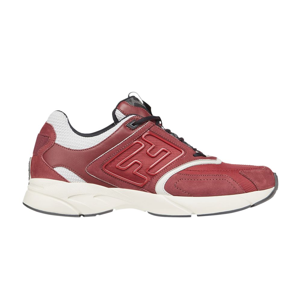 Pre-owned Fendi Faster Trainer 'burgundy' In Red
