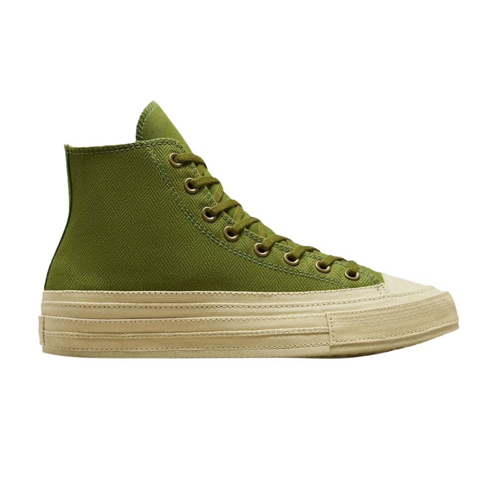 Pre-owned Converse Chuck 70 High 'herringbone' In Green