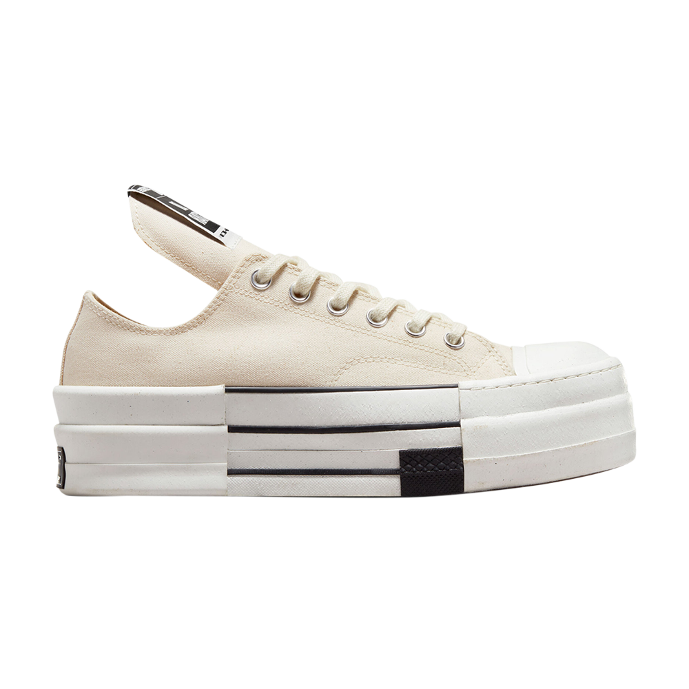 Pre-owned Converse Rick Owens X Drkshdw Dbl Drkstar Chuck 70 Low 'natural Ivory' In Cream
