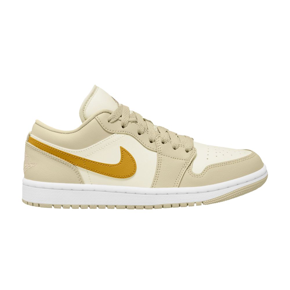 Pre-owned Air Jordan Wmns 1 Low 'sail Yellow Ochre' In Cream